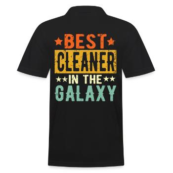 Best Cleaner ever Cleaner Gift - Men's Polo Shirt - black - Back - Kai (181cm)