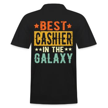 Best Kassierer ever Kassierer Geschenk - Männer Poloshirt - Schwarz - Hinten - Kai (181cm)