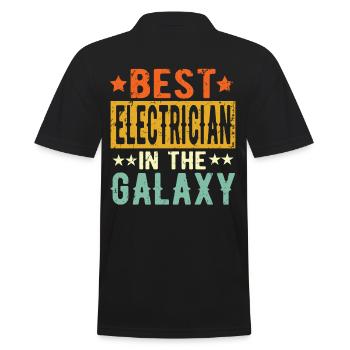 Best Elektriker ever Elektriker Geschenk - Männer Poloshirt - Schwarz - Hinten - Kai (181cm)
