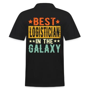Best Logistiker ever Logistiker Geschenk - Männer Poloshirt - Schwarz - Hinten - Kai (181cm)