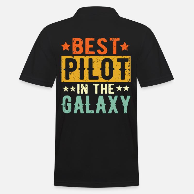 Best Pilot ever Pilot Geschenk - Männer Poloshirt - Schwarz