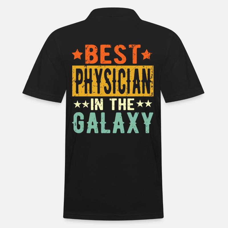 Best Physiker galaxy Physiker Geschenk - Männer Poloshirt - Schwarz