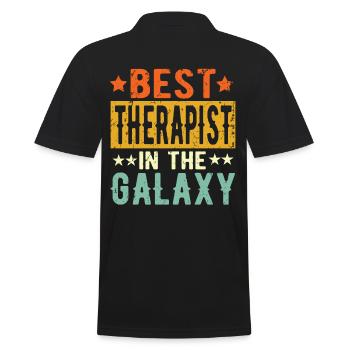 Best Therapeut ever Therapeut Geschenk - Männer Poloshirt - Schwarz - Hinten - Kai (181cm)