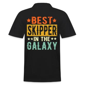Best Skipper ever Skipper Geschenk - Männer Poloshirt - Schwarz - Hinten - Kai (181cm)