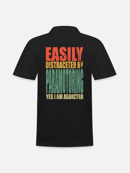 Paramotoring Spruch lustig - Männer Poloshirt - Schwarz