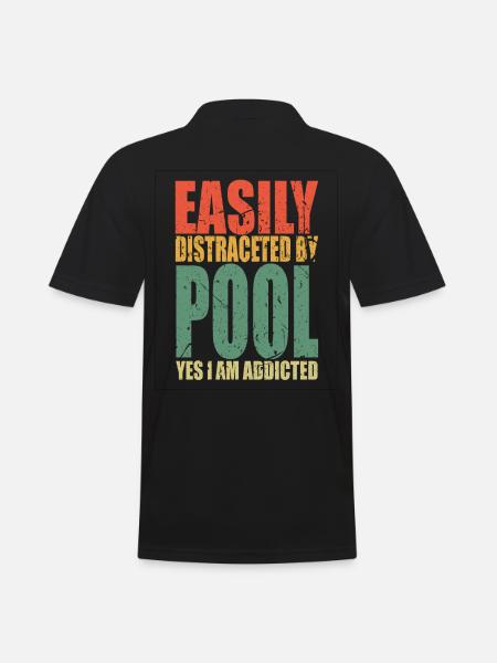 Pool Spruch lustig - Männer Poloshirt - Schwarz