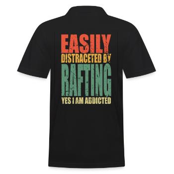 Rafting Spruch lustig - Männer Poloshirt - Schwarz - Hinten - Kai (181cm)