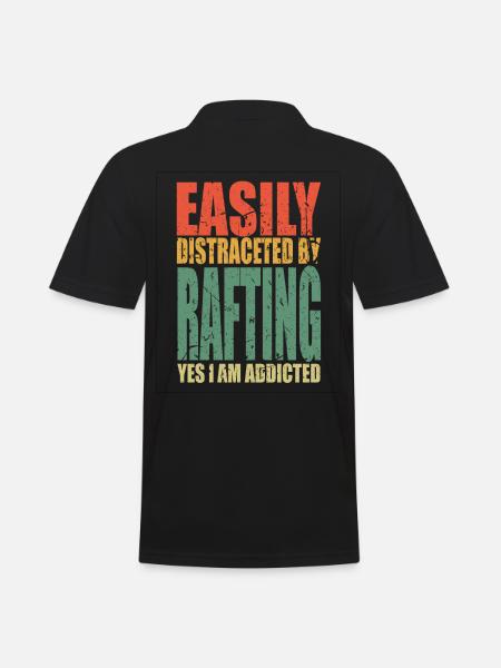 Rafting saying funny - Men's Polo Shirt - black