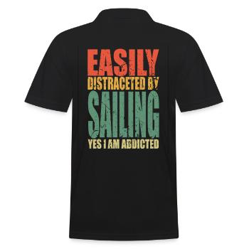 Segeln Spruch lustig - Männer Poloshirt - Schwarz - Hinten - Kai (181cm)