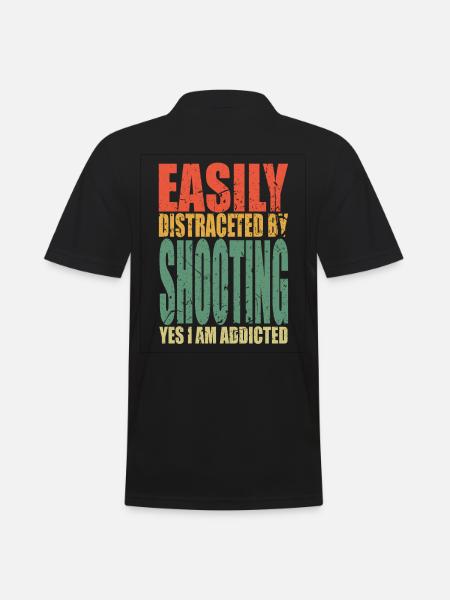 Shooting saying funny - Men's Polo Shirt - black
