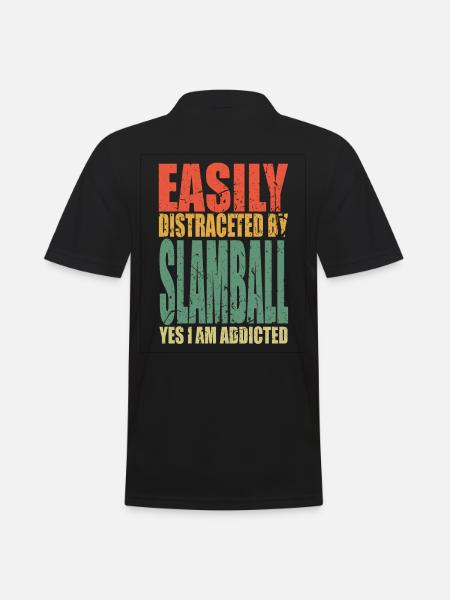Slamball saying funny - Men's Polo Shirt - black
