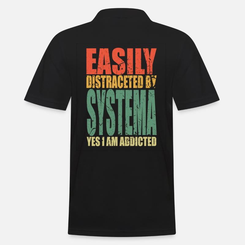 Systema disant drôle - Polo Homme - noir