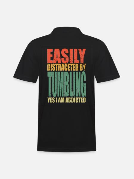 Tumbling saying funny - Men's Polo Shirt - black