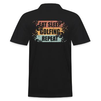 Tennis saying funny - Men's Polo Shirt - black - Back - Kai (181cm)