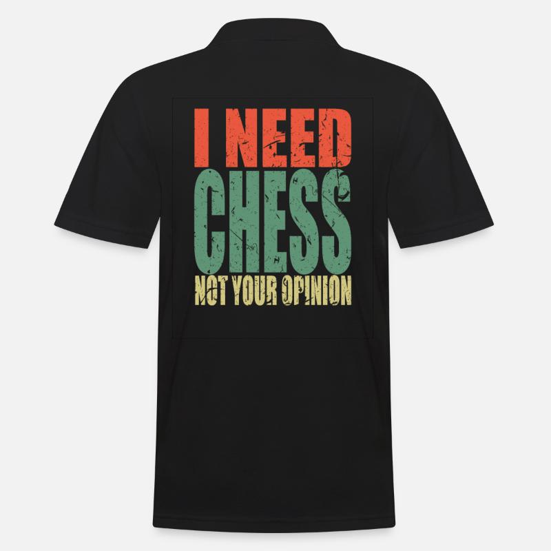Schach Spruch lustig - Männer Poloshirt - Schwarz