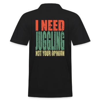 Jonglieren Spruch lustig - Männer Poloshirt - Schwarz - Hinten - Kai (181cm)