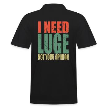 Luge disant drôle - Polo Homme - noir - Dos - Kai (181cm)