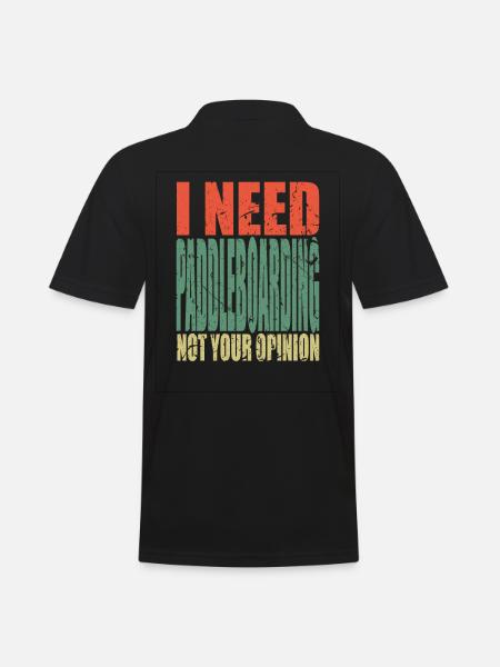 Paddleboarding saying funny - Men's Polo Shirt - black