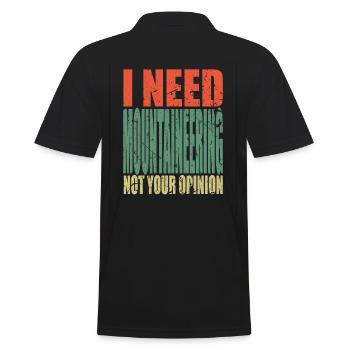 Bergsteigen Spruch lustig - Männer Poloshirt - Schwarz - Hinten - Kai (181cm)