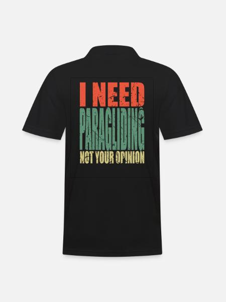 Paragliding saying funny - Men's Polo Shirt - black