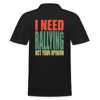 Rally saying funny - Men's Polo Shirt - black - Back - Kai (181cm)