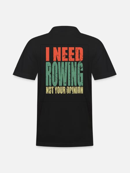 Rowing saying funny - Men's Polo Shirt - black