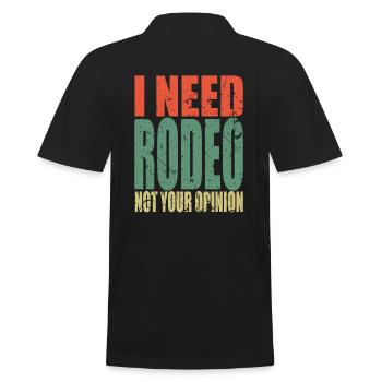Rodeo saying funny - Men's Polo Shirt - black - Back - Kai (181cm)