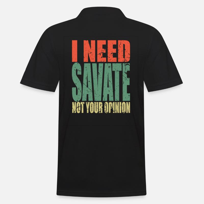 Savate Spruch lustig - Männer Poloshirt - Schwarz