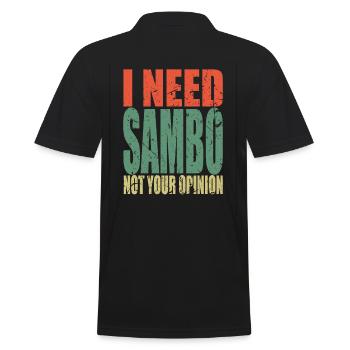 Sambo disant drôle - Polo Homme - noir - Dos - Kai (181cm)