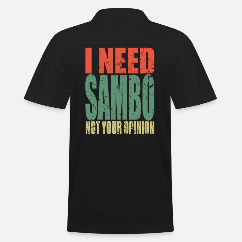 Sambo Spruch lustig - Männer Poloshirt - Schwarz