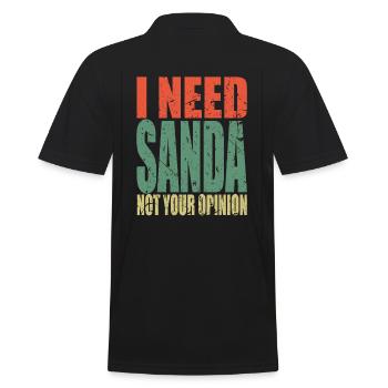 Sanda saying funny - Men's Polo Shirt - black - Back - Kai (181cm)