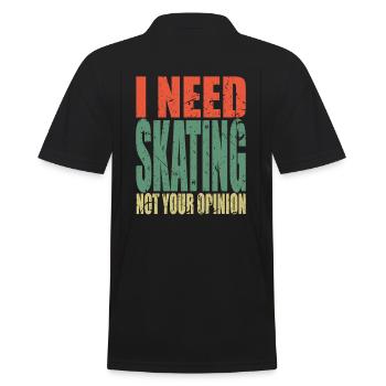 Patinage en disant drôle - Polo Homme - noir - Dos - Kai (181cm)