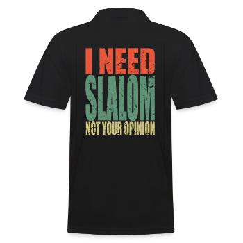 Slalom en disant drôle - Polo Homme - noir - Dos - Kai (181cm)
