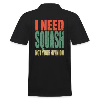 Squash saying funny - Men's Polo Shirt - black - Back - Kai (181cm)