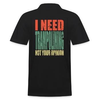 Trampolining saying funny - Men's Polo Shirt - black - Back - Kai (181cm)