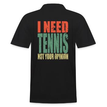 Tennis saying funny - Men's Polo Shirt - black - Back - Kai (181cm)