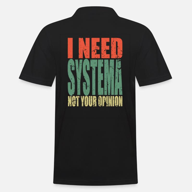 Systema Spruch lustig - Männer Poloshirt - Schwarz