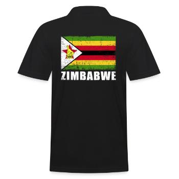 Zimbabwe Flag Grunge Zimbabwe Flag - Polo Homme - noir - Dos - Kai (181cm)