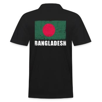 Drapeau du Bangladesh Grunge Drapeau du Bangladesh - Polo Homme - noir - Dos - Kai (181cm)