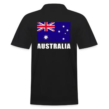 Drapeau de l’Australie Grunge Drapeau de l’Australie - Polo Homme - noir - Dos - Kai (181cm)