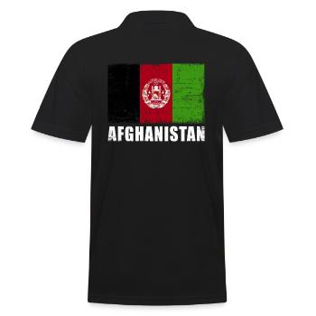 Afghanistan Flag Grunge Afghanistan Flag - Polo Homme - noir - Dos - Kai (181cm)