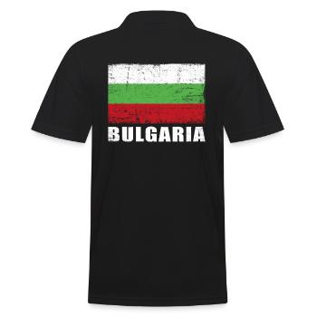Bulgaria Flag Grunge Bulgaria Flag - Men's Polo Shirt - black - Back - Kai (181cm)