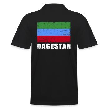 Drapeau du Daghestan Grunge Drapeau du Daghestan - Polo Homme - noir - Dos - Kai (181cm)