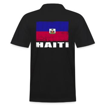 Drapeau d’Haïti Grunge Drapeau d’Haïti - Polo Homme - noir - Dos - Kai (181cm)