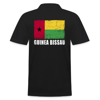 Guinée Bissau Drapeau Grunge Guinée Bissau Drapeau - Polo Homme - noir - Dos - Kai (181cm)