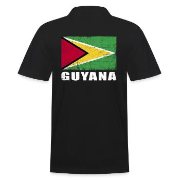 Guyana Flag Grunge Guyana Flag - Polo Homme - noir - Dos - Kai (181cm)