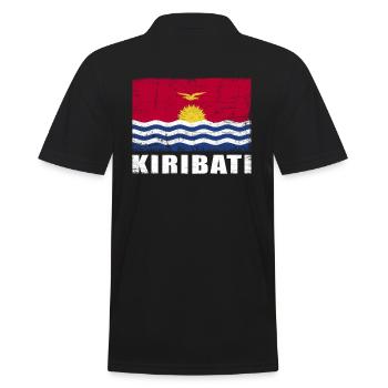 Kiribati Flagge Grunge Kiribati Fahne - Männer Poloshirt - Schwarz - Hinten - Kai (181cm)
