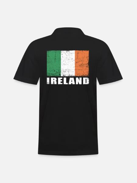Drapeau de l’Irlande Grunge Drapeau de l’Irlande - Polo Homme - noir
