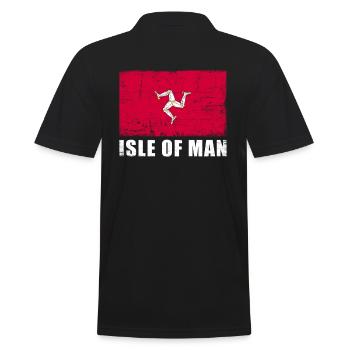 Drapeau de l’île de Man Grunge Drapeau de l’île de Man - Polo Homme - noir - Dos - Kai (181cm)
