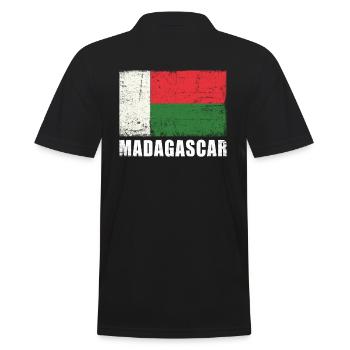 Madagascar Flag Grunge Madagascar Flag - Polo Homme - noir - Dos - Kai (181cm)